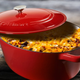 Cuisinart 7-Qt. Casserole Cast Iron (Red Gradient and Blue) | $60 | Woot